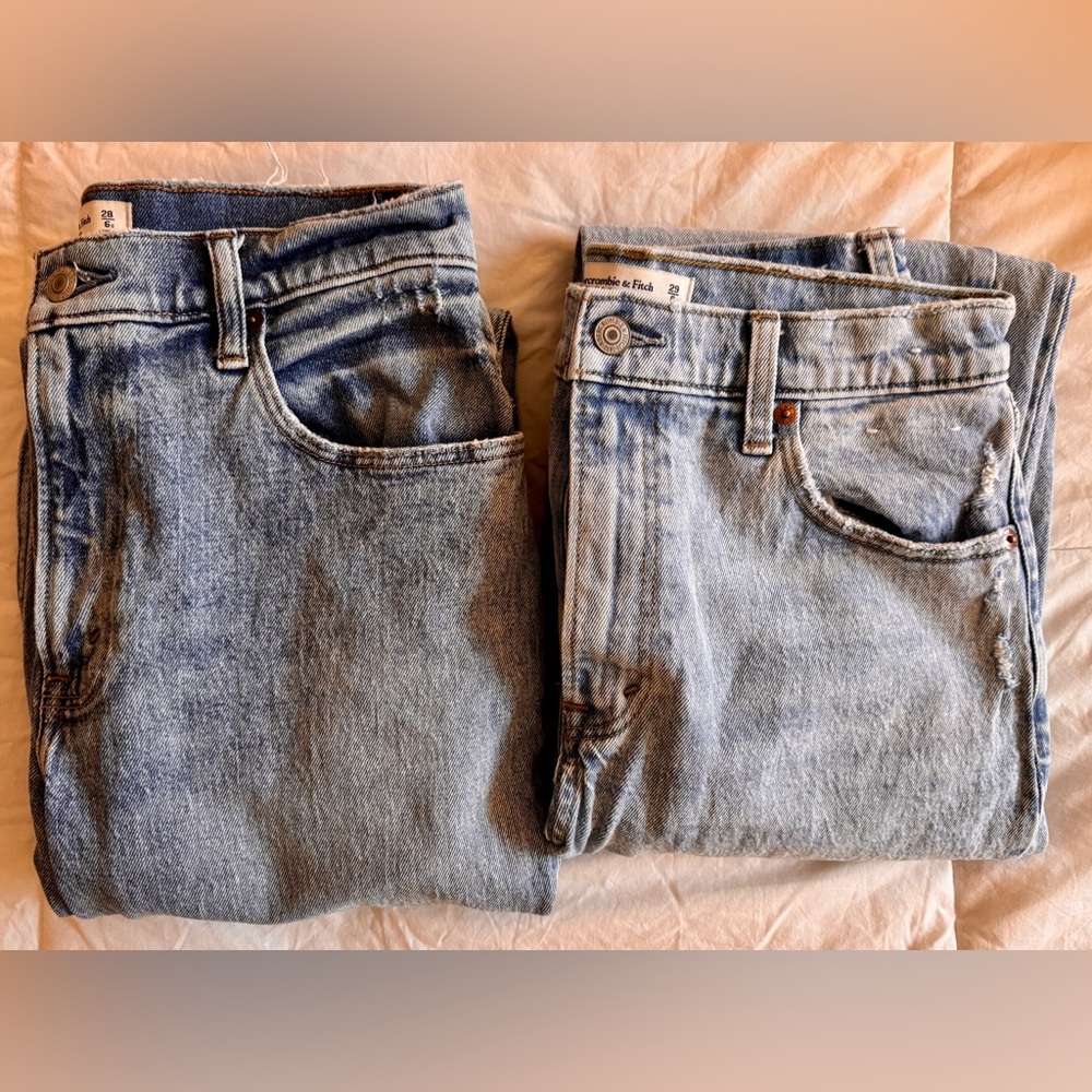 Abercrombie ‘90s Straight Curve Love Jeans (2 pair)